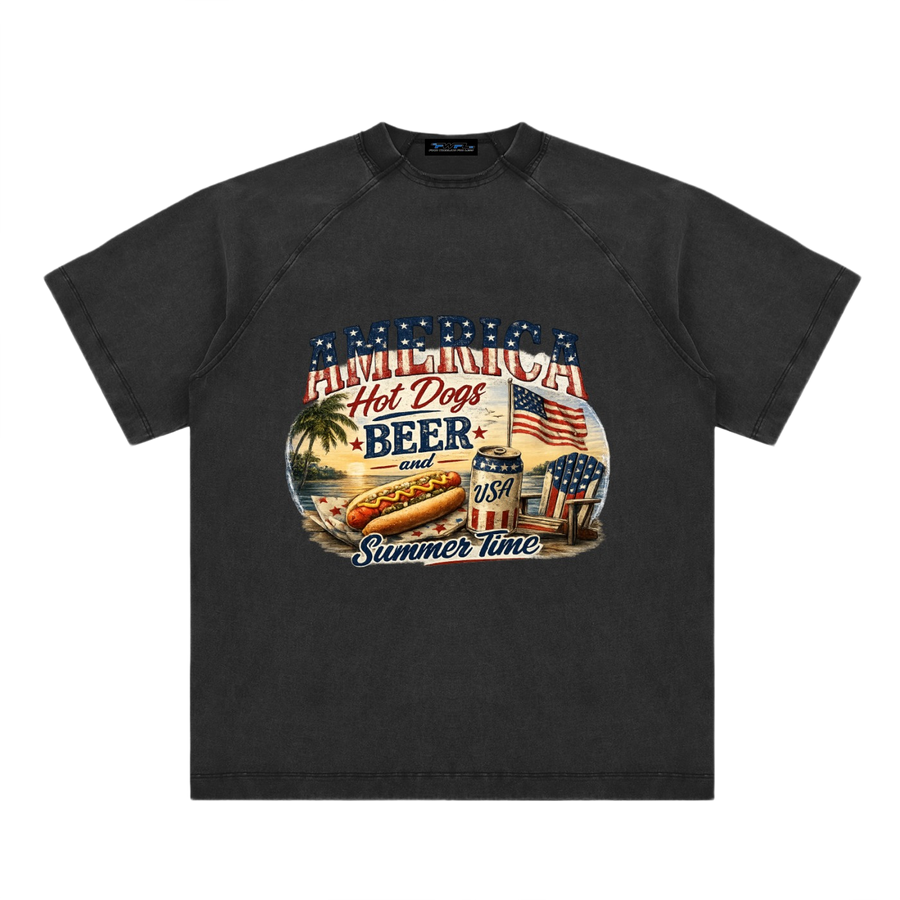FWFL - USA HOT DOG BEER T-SHIRT