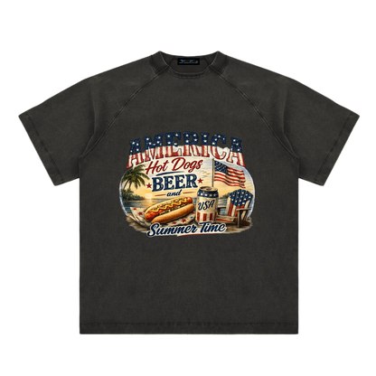 FWFL - USA HOT DOG BEER T-SHIRT